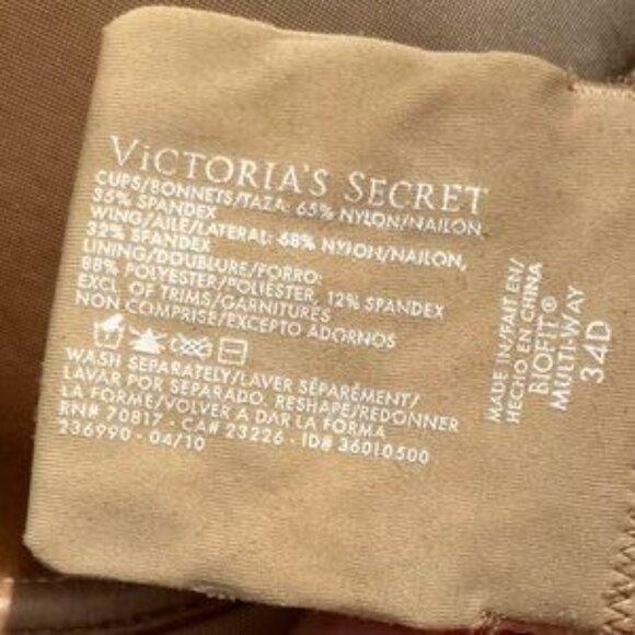 Victoria's Secret 34D Padded Push-Up bras Set of 4 Tan White Black Lace - Picture 10 of 15